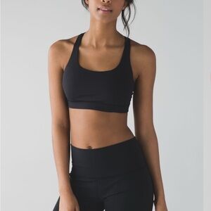 Lululemon Energy Black Sports Bra - size 10